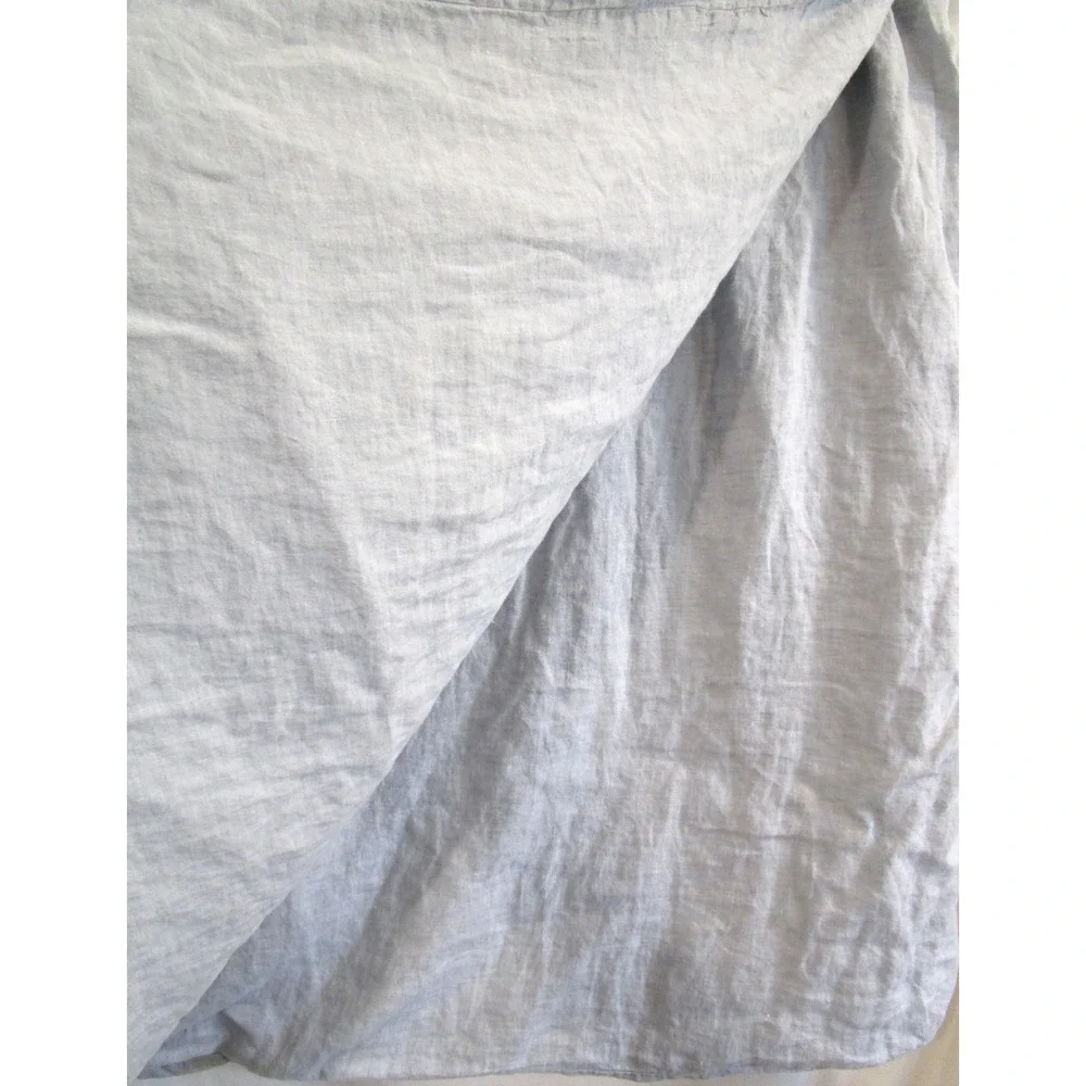 Noble Excellence Light Blue 100% Linen Duvet Cover Sz Full/Queen